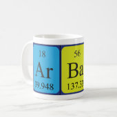 Periodieke Arbab naam mok (Voorkant links)