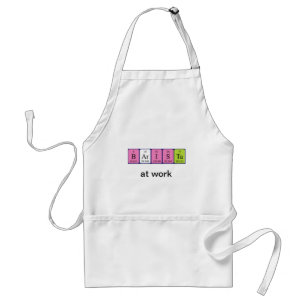 Periodieke Barista naam apron Standaard Schort