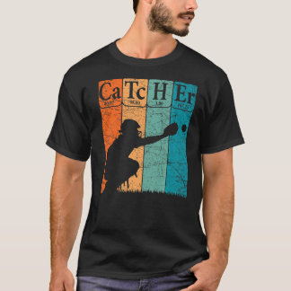 Periodieke Baseball-elementen Nerd Baseball-kat T-shirt
