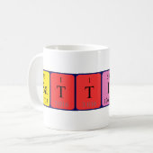 Periodieke Battista naam mok (Voorkant links)