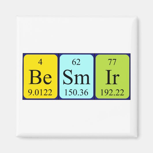 Periodieke benaming magnet van Besmir (Voorkant)