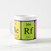 Periodieke Berfin-naam mok (Voorkant links)