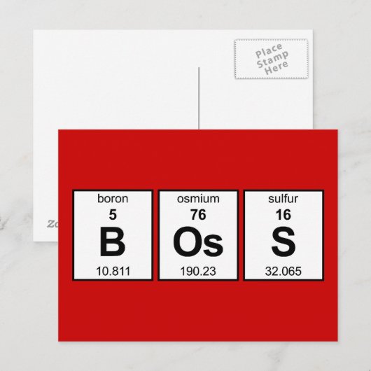 Periodieke BOs-tabel Briefkaart (Voorkant / Achterkant)