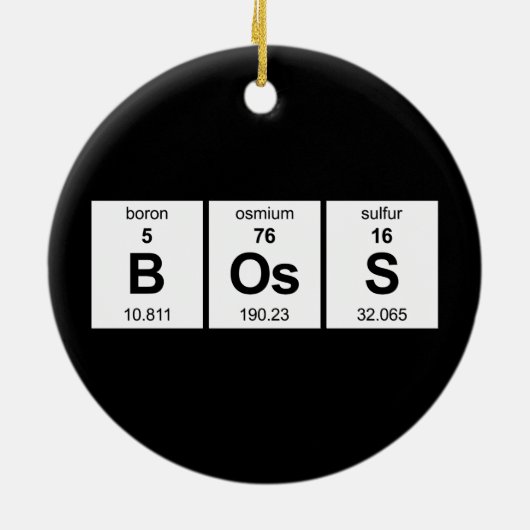 Periodieke BOs-tabel Keramisch Ornament (Achterkant)