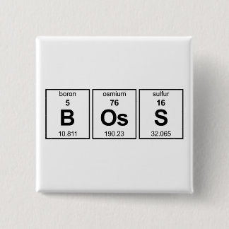 Periodieke BOs-tabel Vierkante Button 5,1 Cm