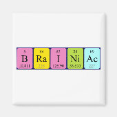 Periodieke brainiaknaam magnet (Voorkant)