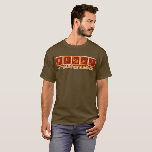 Periodieke Burgers T-shirt (Voorkant volledig)