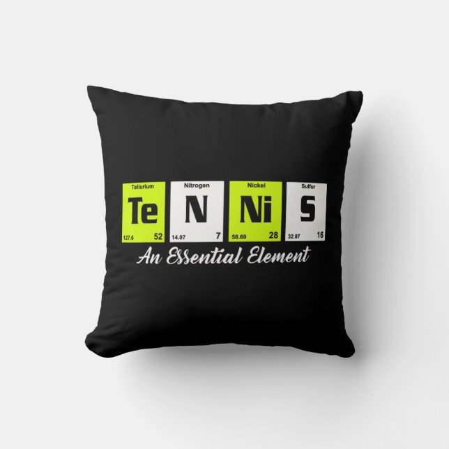 Periodieke cadeau van Fun Tennis Player voor manne Kussen (Voorkant)