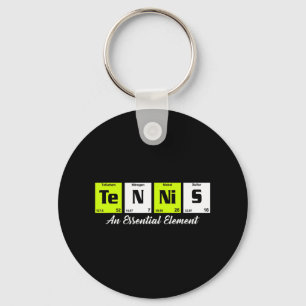 Periodieke cadeau van Fun Tennis Player voor manne Sleutelhanger