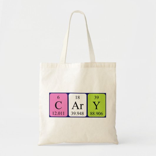 Periodieke canvas tas van de lijstnaam van de kran (Voorkant)