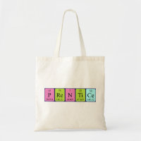 Periodieke canvas tas van de naam van de term