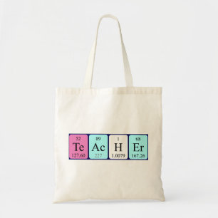 Periodieke canvas tas voor de leraar