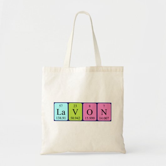 Periodieke canvas tas voor tabelnaam Lavon (Voorkant)