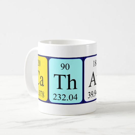 Periodieke Catharine naam mok (Voorkant links)