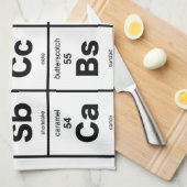 Periodieke Dessertelijst Theedoek (Quarter Fold)