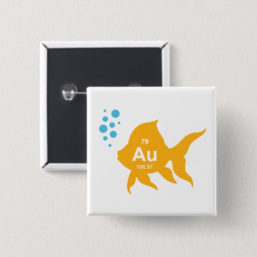 Periodieke elementaire vis vierkante button 5,1 cm (Voorkant /achterkant)