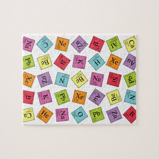 Periodieke elementen legpuzzel (Horizontaal)