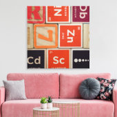 Periodieke Elementen Zinkwetenschappen Canvas Afdruk (Insitu (Woonkamer))
