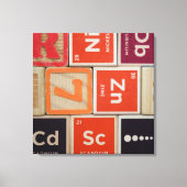 Periodieke Elementen Zinkwetenschappen Canvas Afdruk (Voorkant)