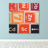 Periodieke Elementen Zinkwetenschappen Canvas Afdruk (Insitu (Houten vloer))