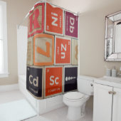 Periodieke Elementen Zinkwetenschappen Douchegordijn (In situ)