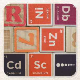 Periodieke Elementen Zinkwetenschappen Kartonnen Onderzetters