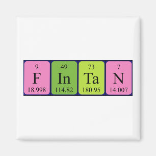 Periodieke Fintan naam magnet