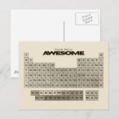 Periodieke GEWELDIGE tabel Briefkaart (Voorkant / Achterkant)