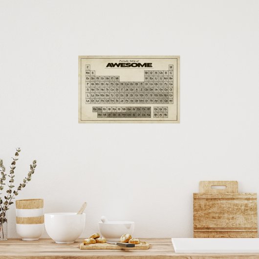 Periodieke GEWELDIGE tabel Poster (Keuken)