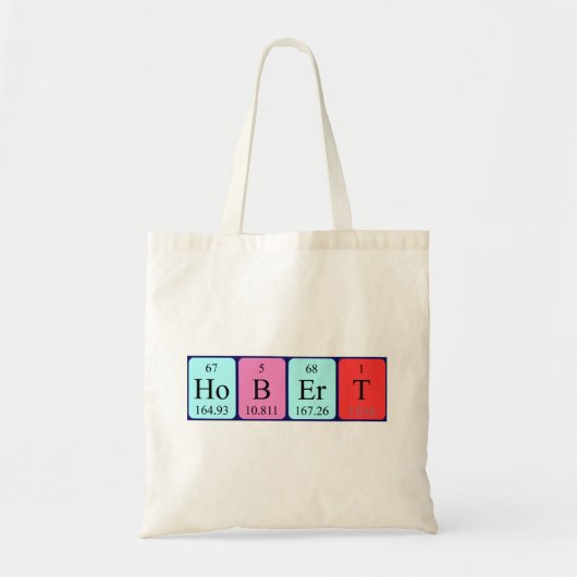 Periodieke Hobert naam canvas tas (Voorkant)