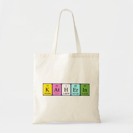 Periodieke Katherin-naam canvas tas (Voorkant)