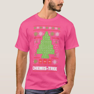 Periodieke kerstboomstructuur t-shirt