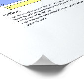 Periodieke Lijst van de Elementen met Metalen Poster (Hoek)