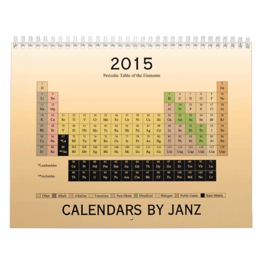 Periodieke Lijst van Elementen 2015 Kalender door  (Hoes)