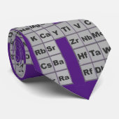 Periodieke Lijst van Elementen Artsy Paars Stropdas (Opgerold)