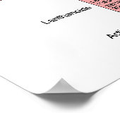 Periodieke Lijst van Elementen Beierse Taal Poster (Hoek)