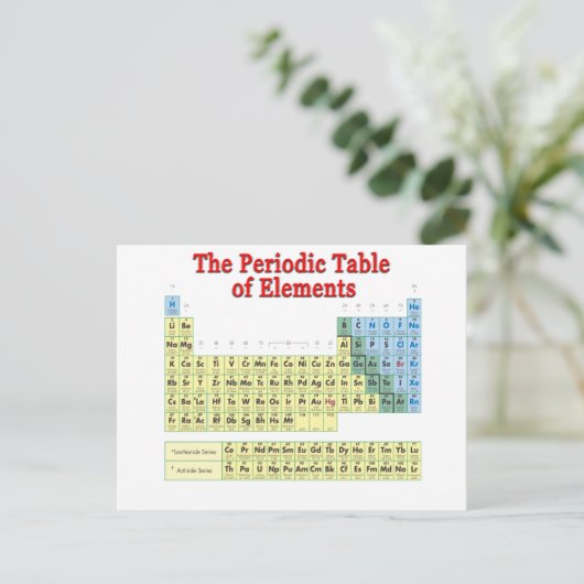Periodieke Lijst van Elementen Briefkaart (Staand voorkant)