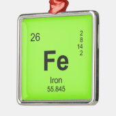 Periodieke Lijst van Elementen (IJzer) Metalen Ornament (Links)