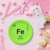 Periodieke Lijst van Elementen (IJzer) Papieren Bordje (Feest)