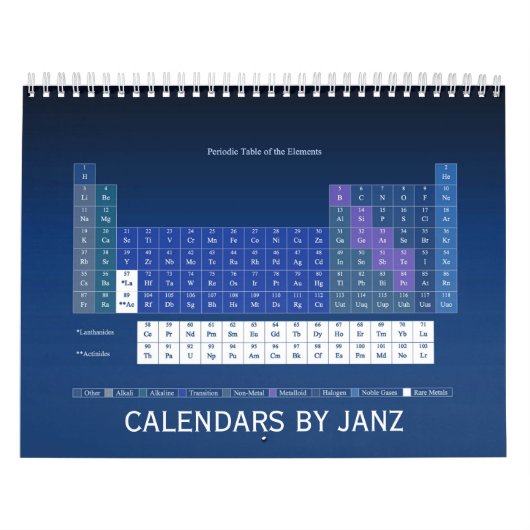 Periodieke Lijst van Elementen Kalender door Janz (Hoes)