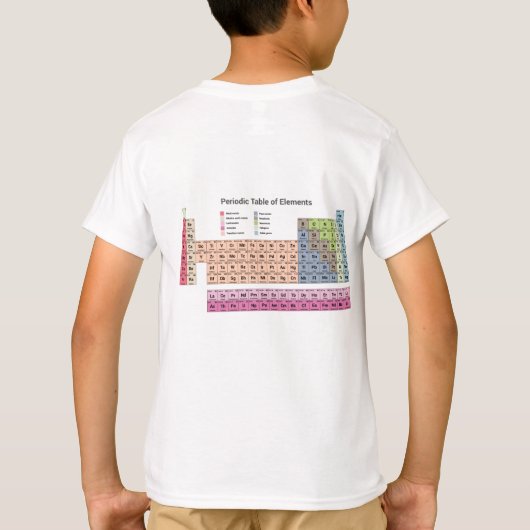 Periodieke Lijst van Elementen Kind T-Shirt (Achterkant)