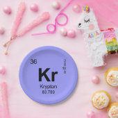 Periodieke Lijst van Elementen (Krypton) Papieren Bordje (Feest)