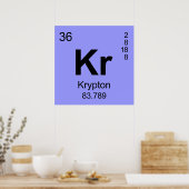 Periodieke Lijst van Elementen (Krypton) Poster (Keuken)