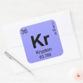Periodieke Lijst van Elementen (Krypton) Vierkante Sticker (Envelop)