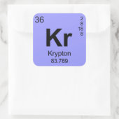 Periodieke Lijst van Elementen (Krypton) Vierkante Sticker (Tas)