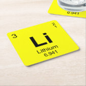 Periodieke Lijst van Elementen (Lithium) Kartonnen Onderzetters (Schuin)