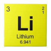 Periodieke Lijst van Elementen (Lithium) Tegeltje (Voorkant)