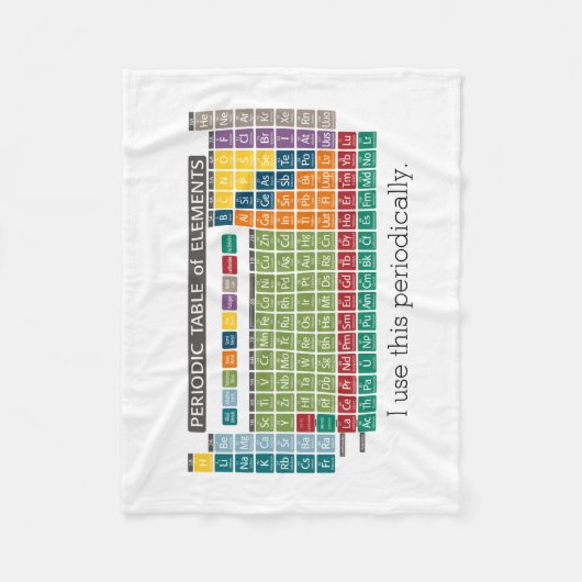 Periodieke Lijst van Elementen - Periodiek gebruik Fleece Deken (Voorkant)