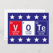 Periodieke Lijst van Elementen Stemming van de Spe Briefkaart (Voorkant / Achterkant)