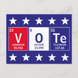 Periodieke Lijst van Elementen Stemming van de Spe Briefkaart